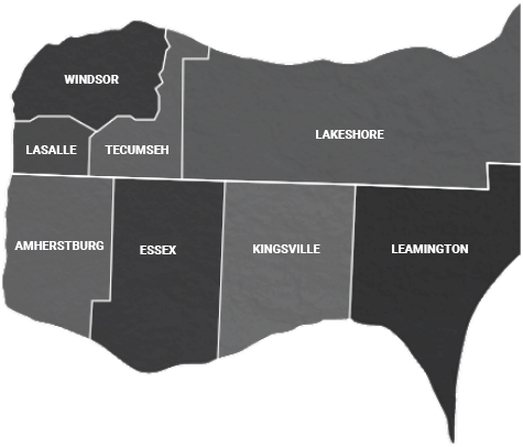 Map of Windsor-Essex County